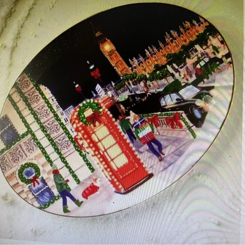 ❤️ANTHROPOLOGIE HOLIDAY IN THE CITY LONDON SERVING PLATTER NEW